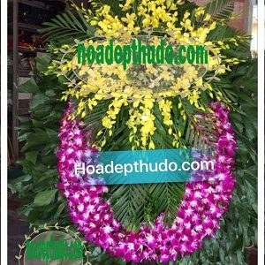 Vòng hoa kiểu ovan lan Tím miền Bắc mới và sang trọng nhất ở Hà Nội
